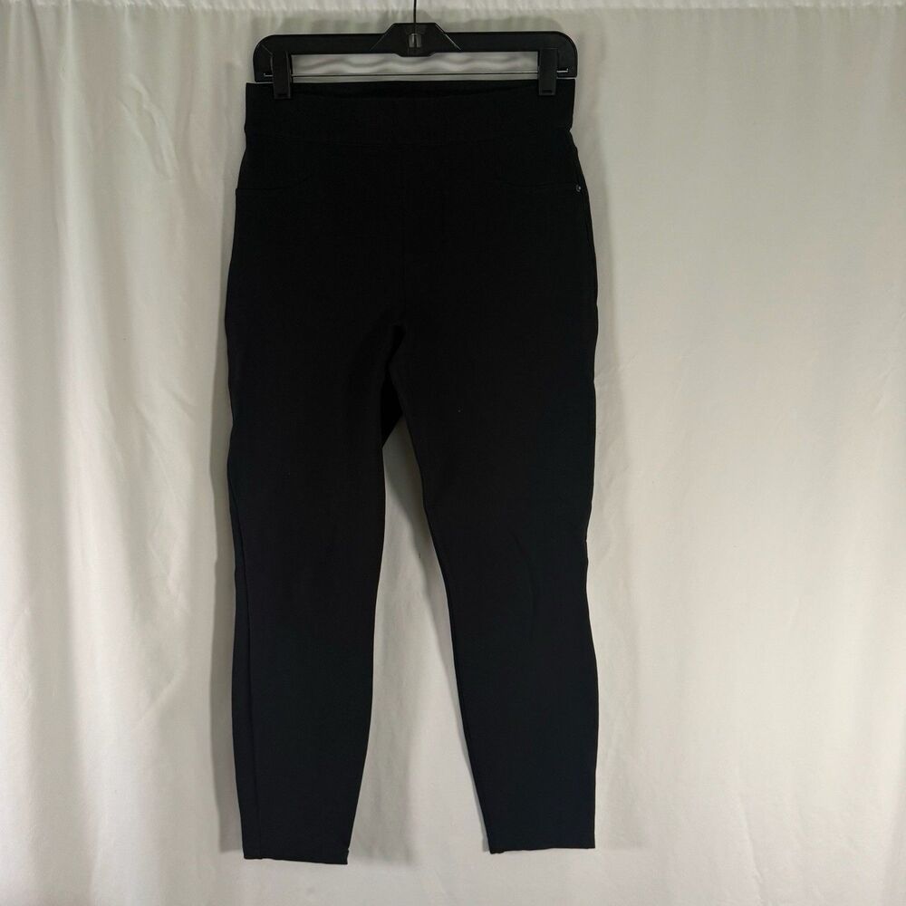 SPANX Pants Women's Medium Black Pull On Rear Pcokets Stretch 26.5" Inseam